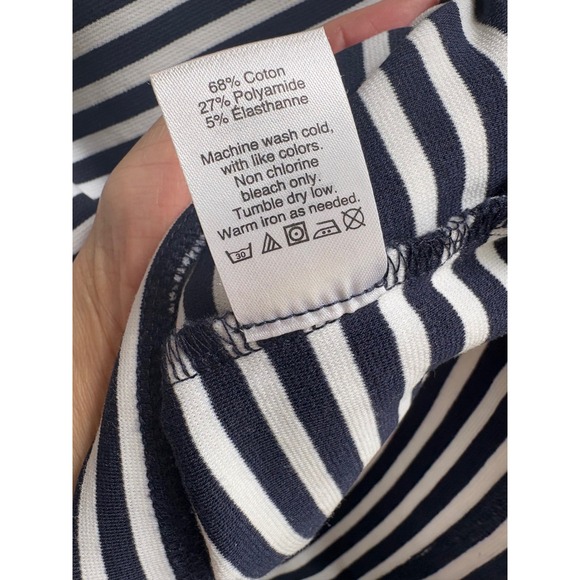J.Crew Factory- Stripe Lace-Up Short Sleeve Nautical Dress- Small -Navy & White - Picture 5 of 8